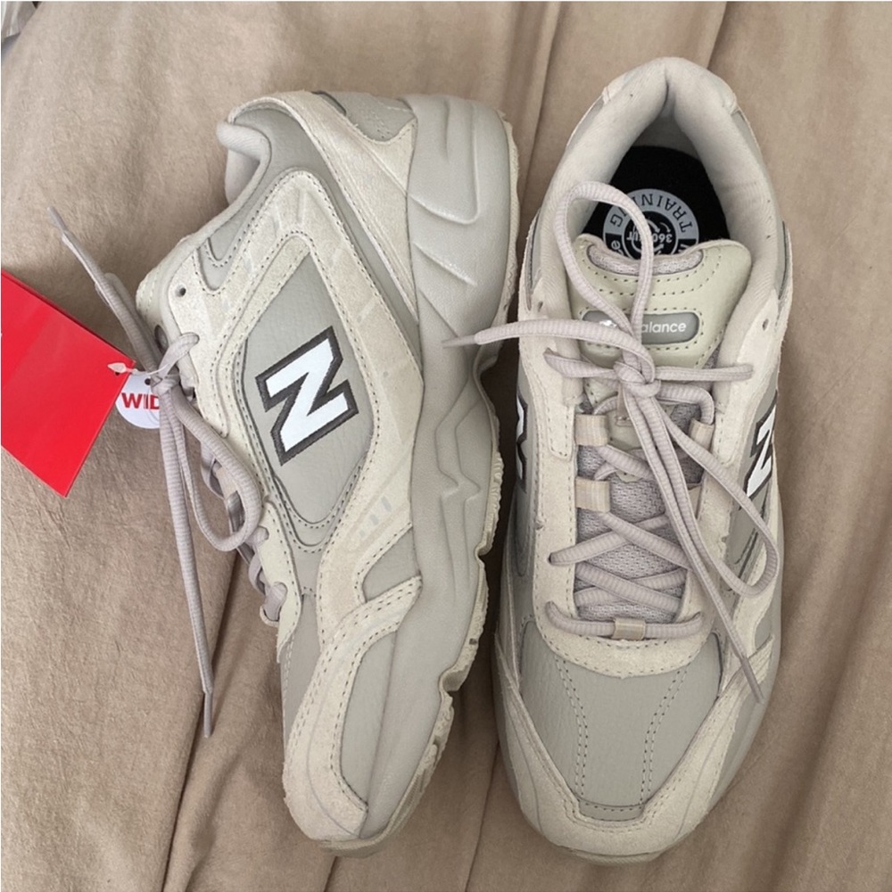 New Balance womens 452 beige wide